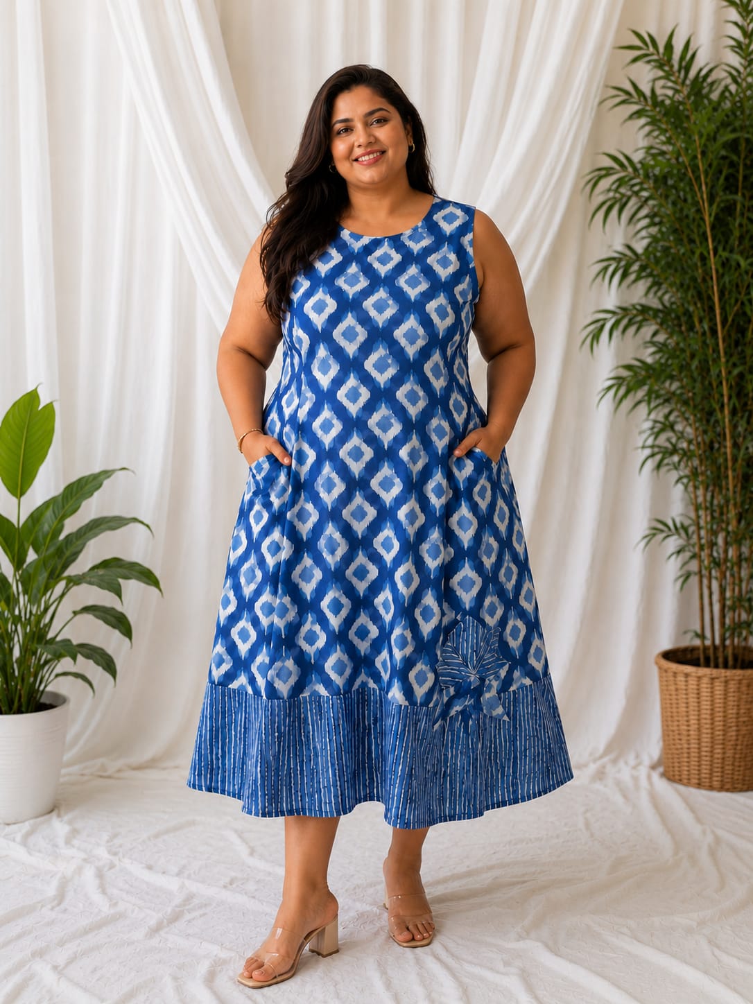 Indigo A-Line Dress