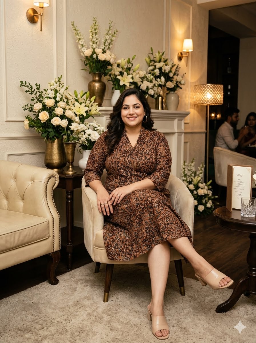 Kalamkari A-Line Dress