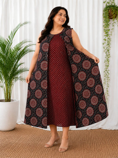 Kalamkari Jacket Dress