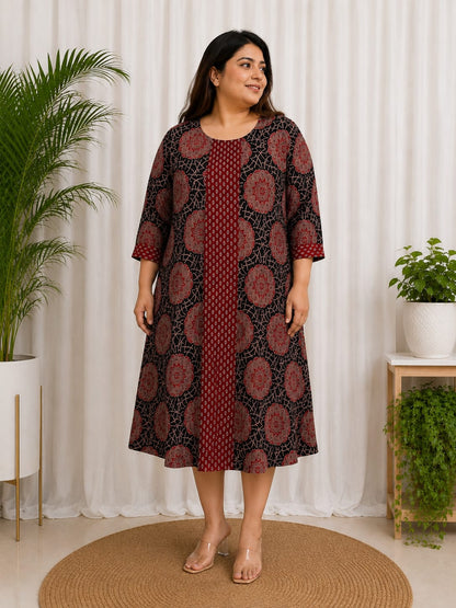 Kalamkari Jacket Dress