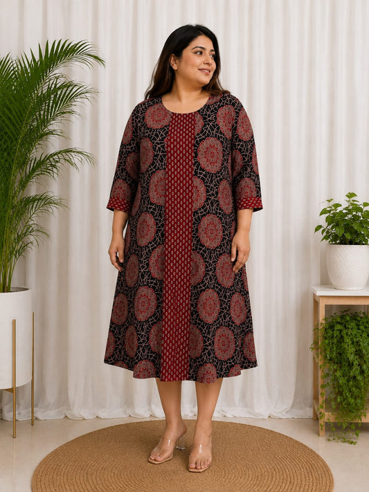 Kalamkari Jacket Dress