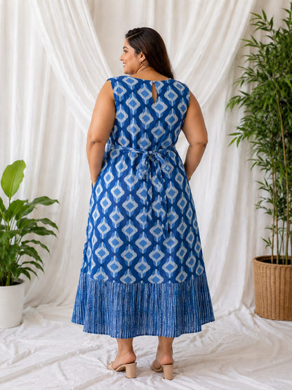 Indigo A-Line Dress