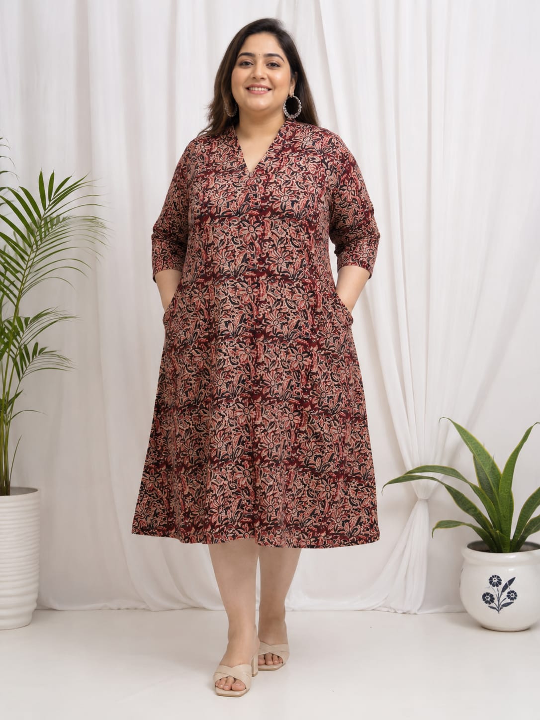 Kalamkari A-Line Dress