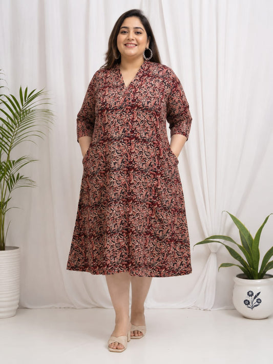 Kalamkari A-Line Dress