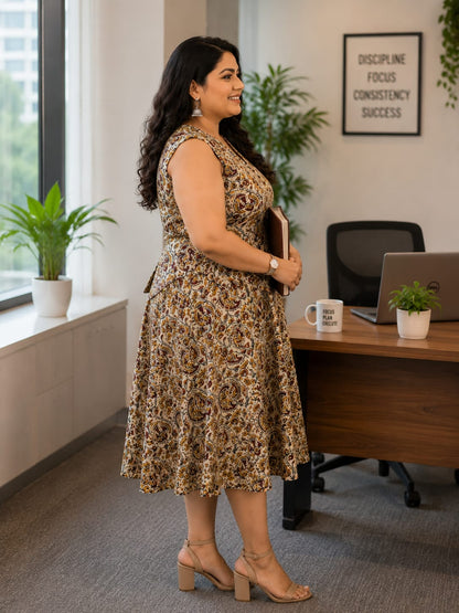 Kalamkari Vest & Skirt Set