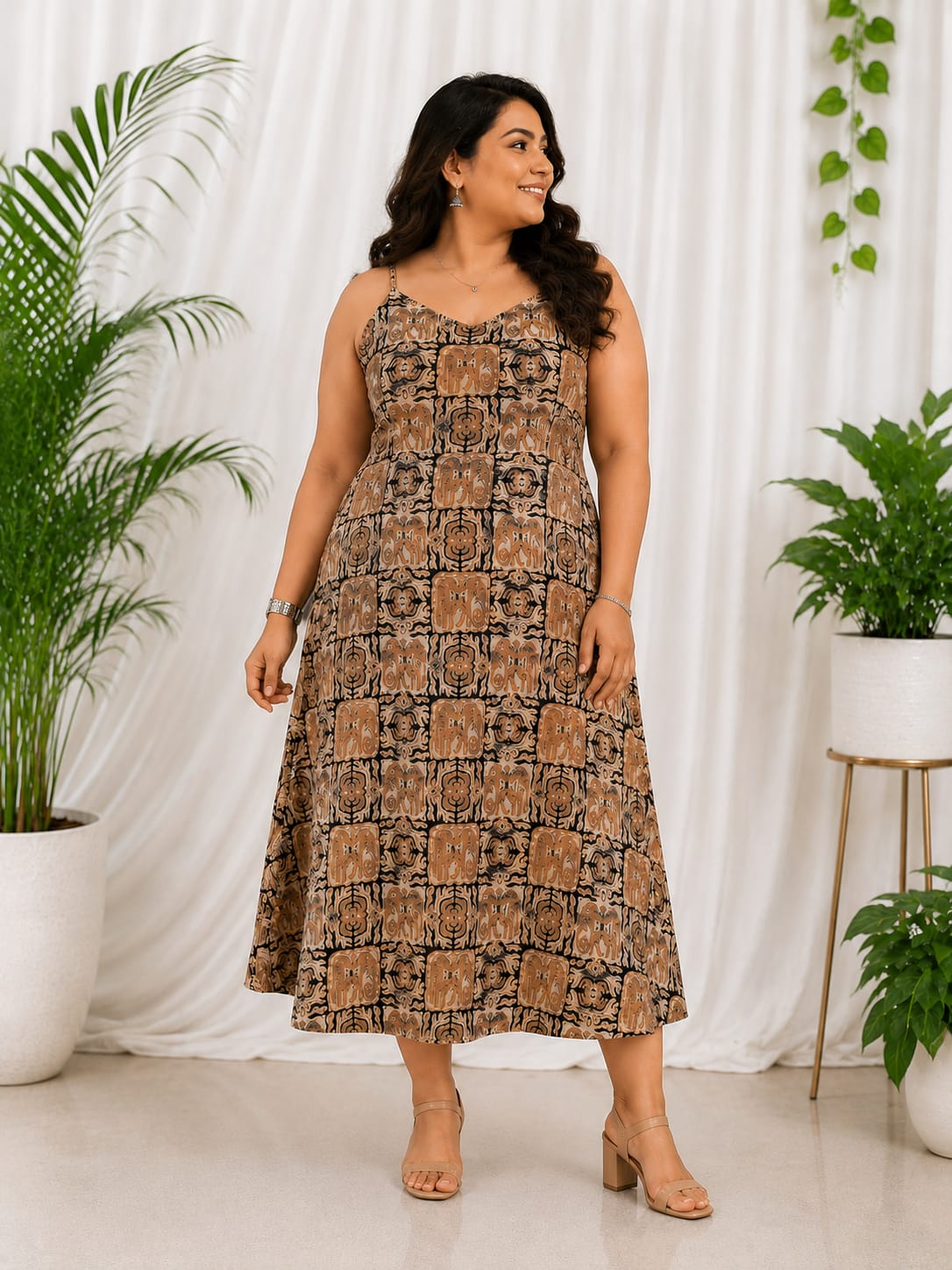Kalamkari Strappy Dress
