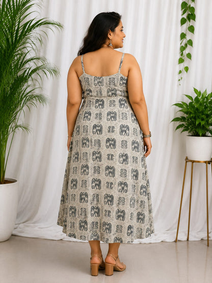 Kalamkari Strappy Dress