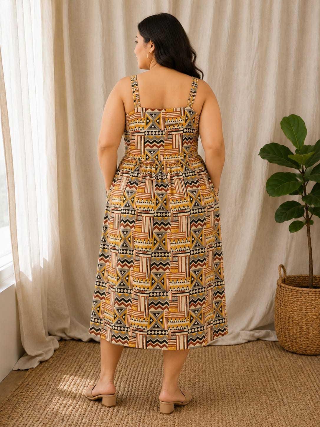 Kalamkari Fit & Flare Dress