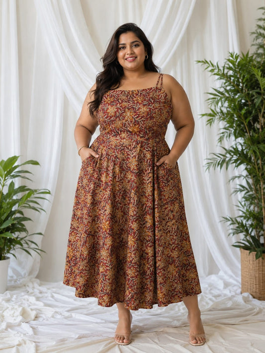 Kalamkari A-Line Dress