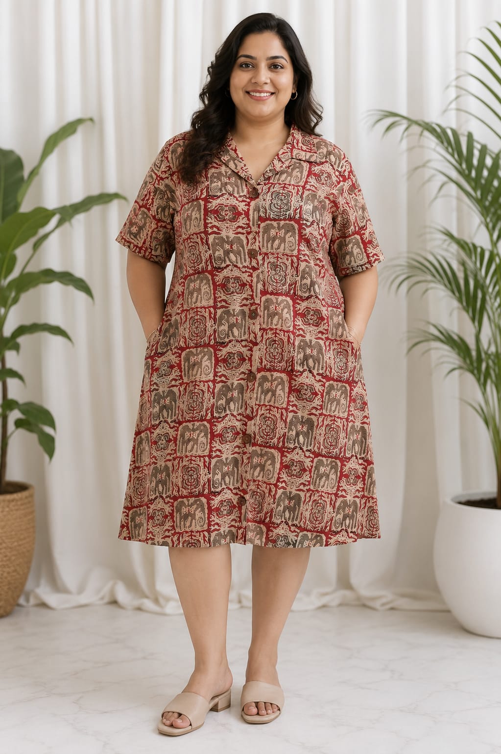 Ajrakh Shirt Dress