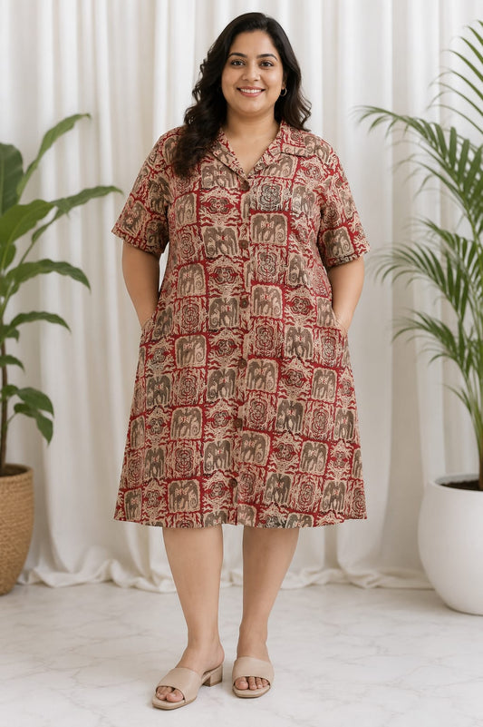 Ajrakh Shirt Dress
