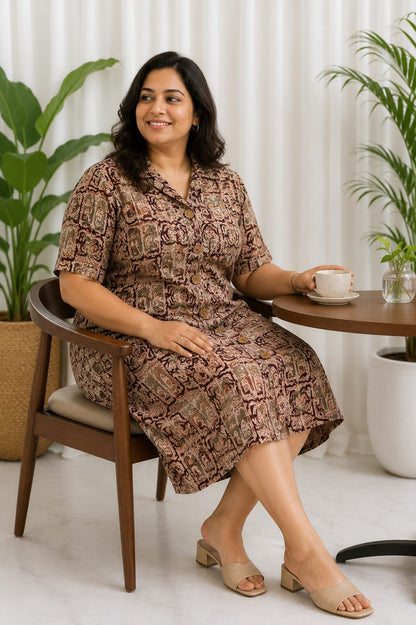 Ajrakh Shirt Dress
