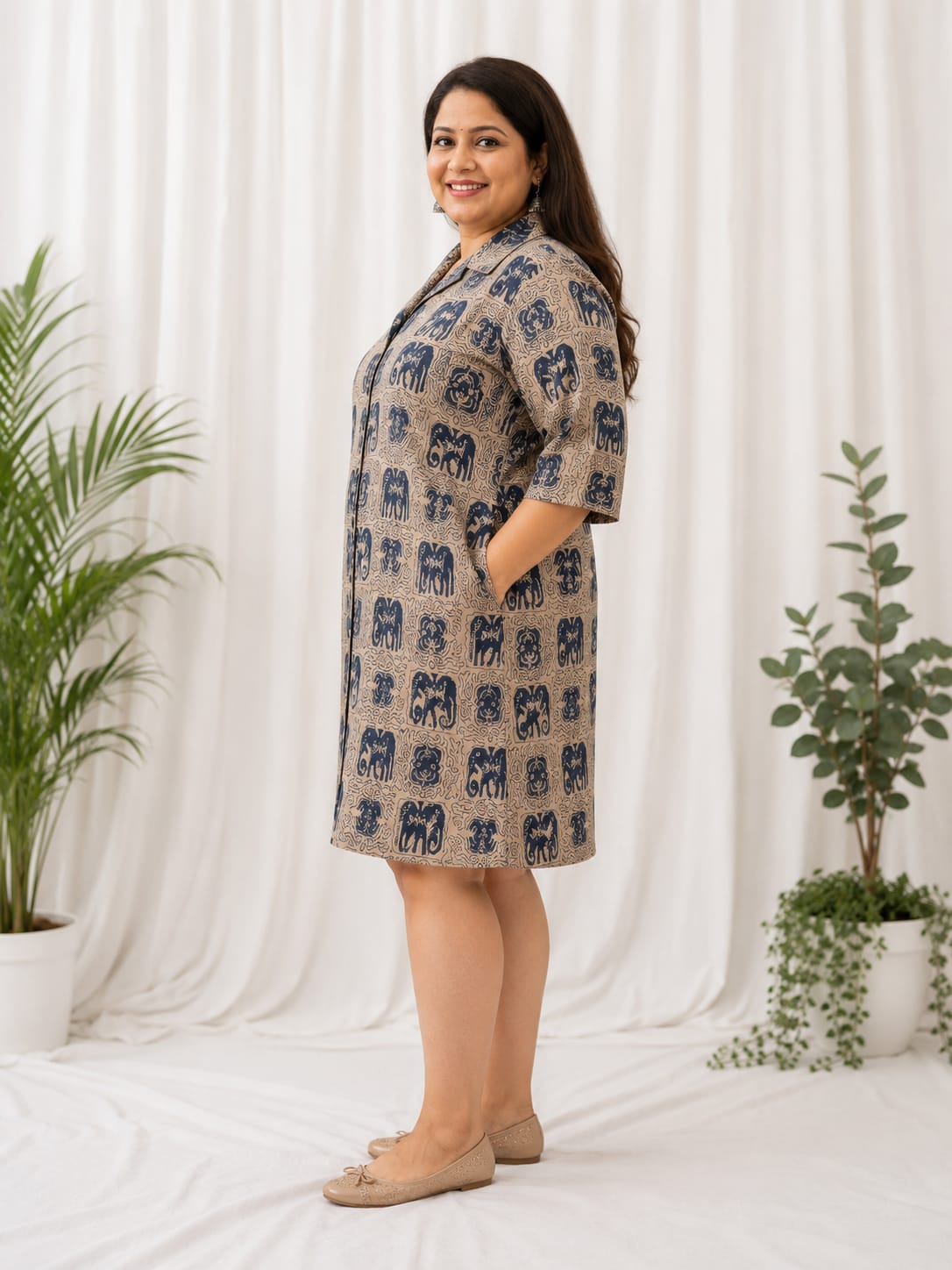 Ajrakh Shirt Dress