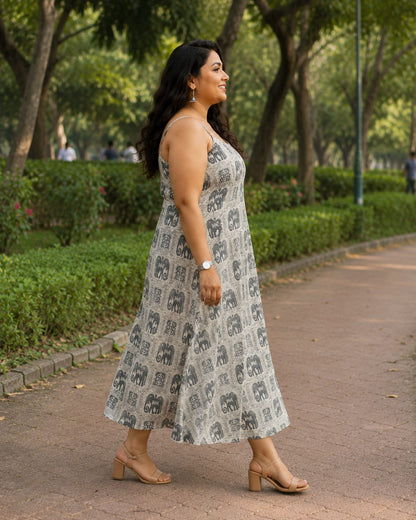 Kalamkari Strappy Dress