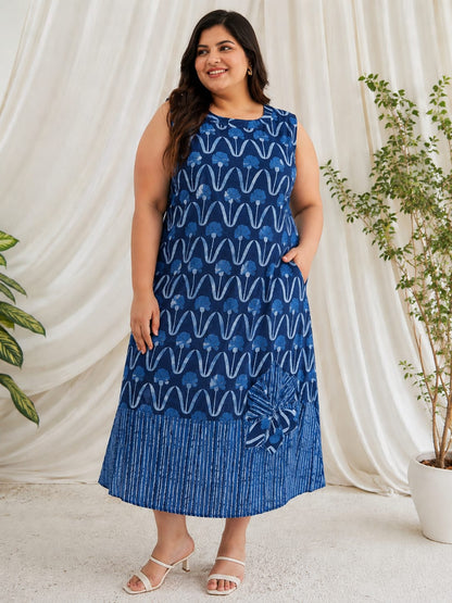 Indigo A- line dress