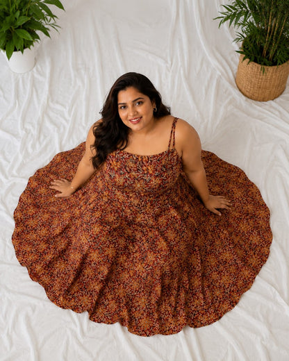 Kalamkari A-Line Dress