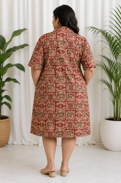 Ajrakh Shirt Dress