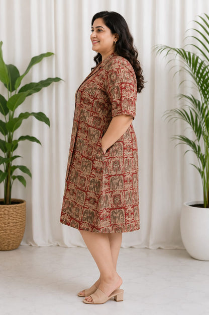 Ajrakh Shirt Dress