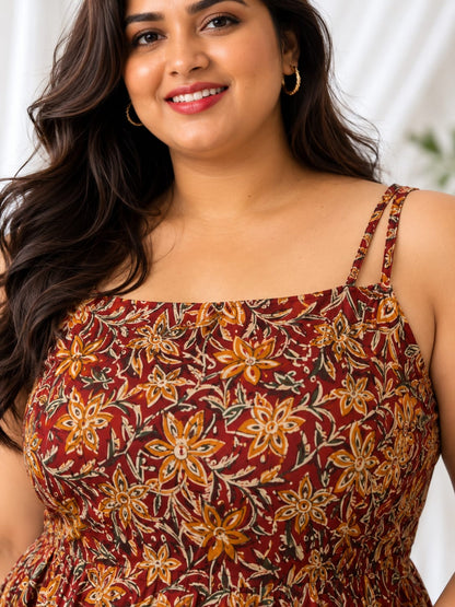 Kalamkari A-Line Dress